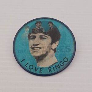 Vintage‎ Vari-Vue Ventricular Beatles "I Love Ringo" Badge